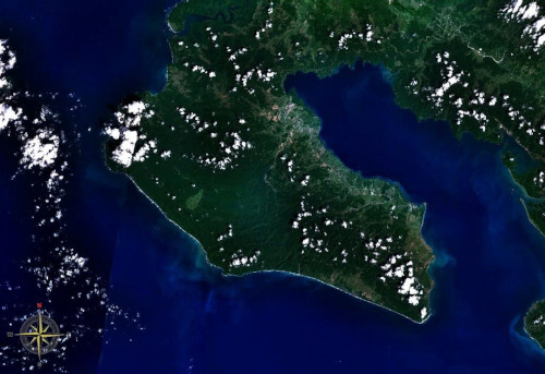 Aerial view of the Osa Peninsula from NASA